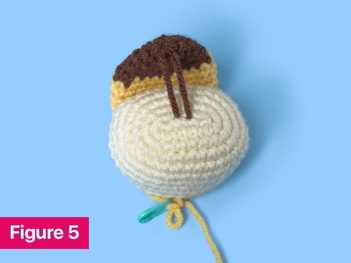 Figure 5: shows tacking down the nose in progress