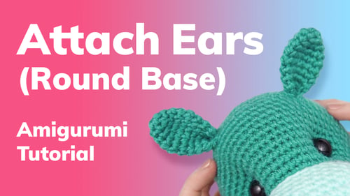 How to sew ears with a round base to your amigurumi project