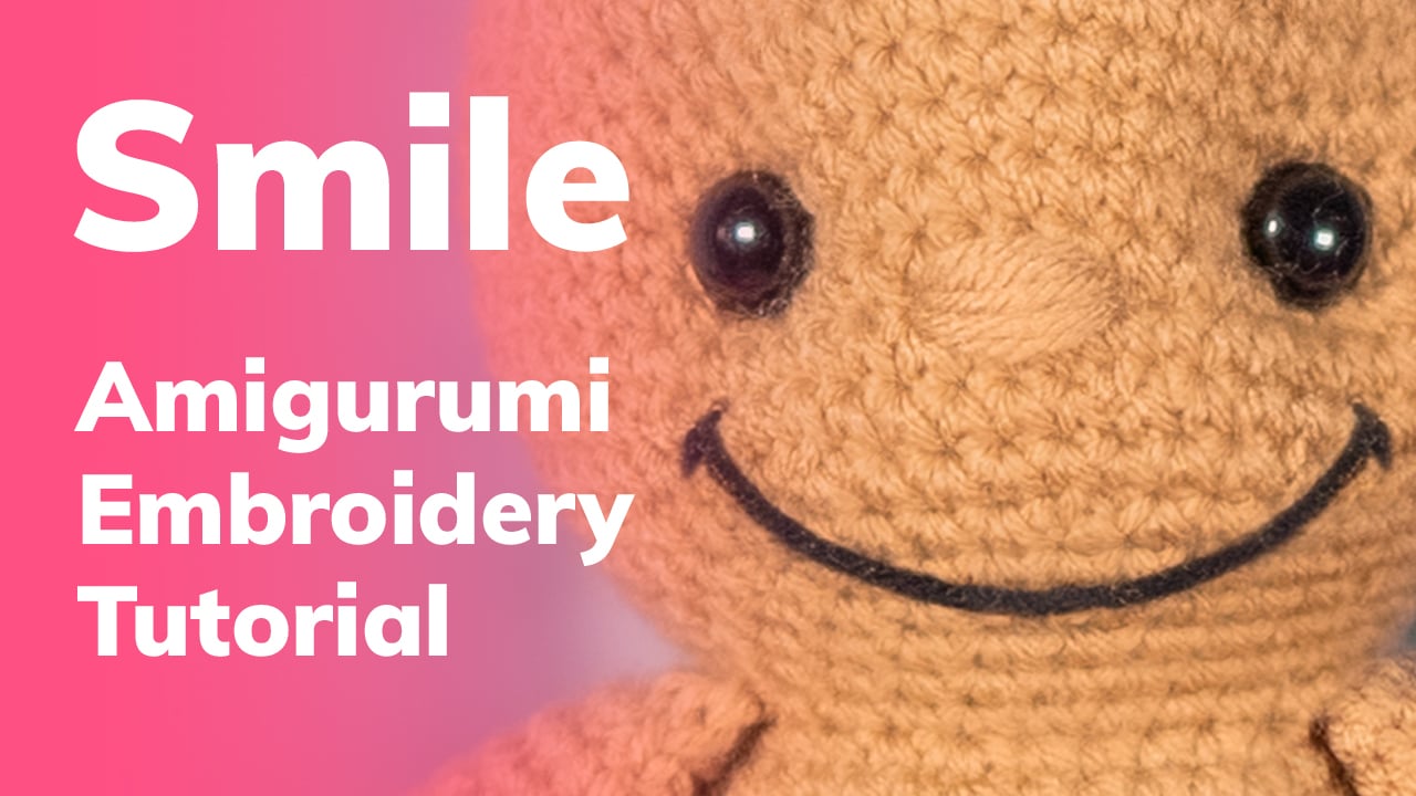 How to embroider a mouth for amigurumi
