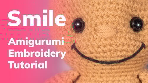 How to embroider a mouth for amigurumi